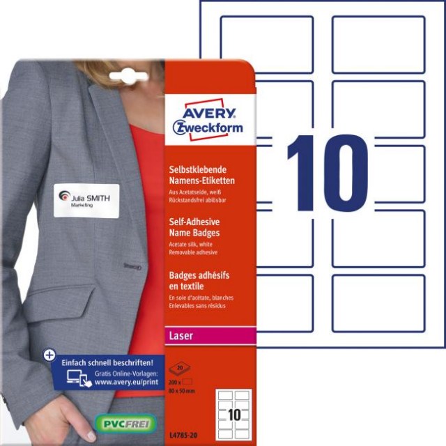 Samolepiace menovky Avery na textil 80x50mm_1