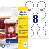 Etikety kruhové 65mm Avery 10 hárkov biele_1