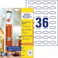 Etikety oválne 40x20mm Avery 10 hárkov biele_1