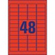 Etikety Avery odnímateľné 45,7x21,2 mm červené_1
