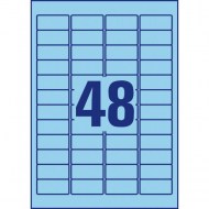 Etikety Avery odnímateľné 45,7x21,2 mm, modré_1
