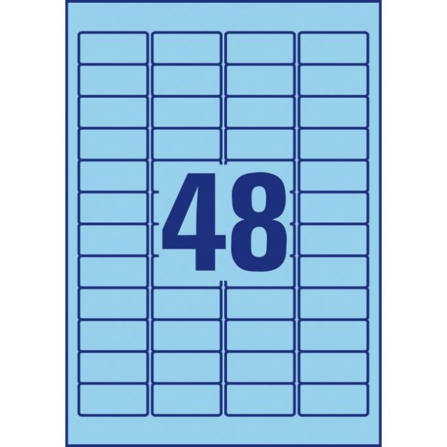 Etikety Avery odnímateľné 45,7x21,2 mm, modré_1