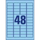Etikety Avery odnímateľné 45,7x21,2 mm, modré_1