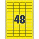 Etikety Avery odnímateľné 45,7x21,2 mm, žlté_1