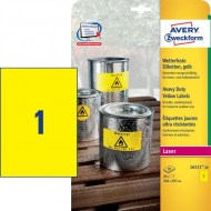 Etikety polyesterové 210x297mm Avery A4 žlté 20 hárkov_1