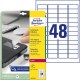 Etikety odolné na špeciálne použitie Avery šachovnicový vzor 45,7x21,2mm A4 biele 20 hár_1