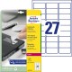 Etikety odolné na špeciálne použitiei Avery šachovnicový vzor 63,5x29,6mm A4 biele 20 há_1