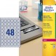 Etikety polyesterové kruhové priemer 30mm Avery A4 strieborné 20 hárkov_1