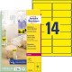 Etikety Avery odnímateľné 99,1x38,1 mm neónové žlté_1