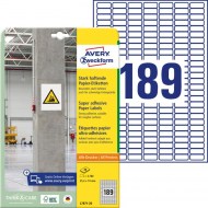 Etikety univerzálne 25,4x10mm Avery  A4, silne lepivé 20 hárkov_1