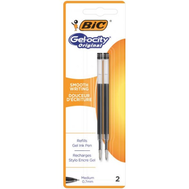 Náhradná náplň do gélového rollera BIC Gelocity čierna 2ks_1