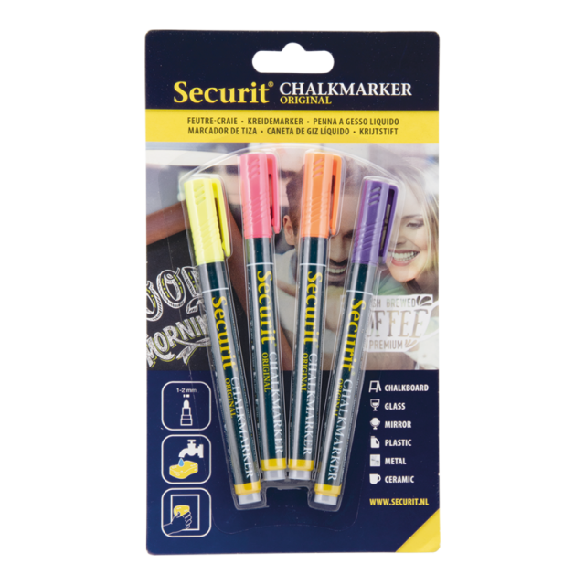 Mikro popisovač, šírka hrotu: 1 - 2 mm / 4ks v balení Tropical_1