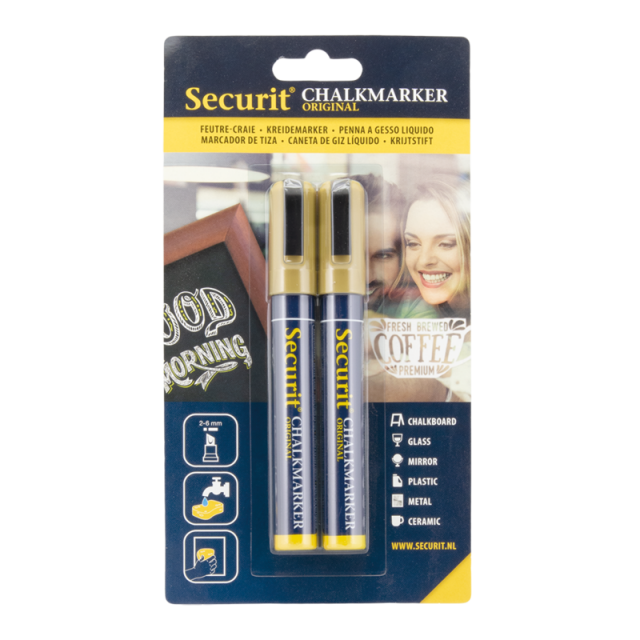 Stredný popisovač, šírka hrotu 2 - 6 mm / 2ks v balení Gold_1