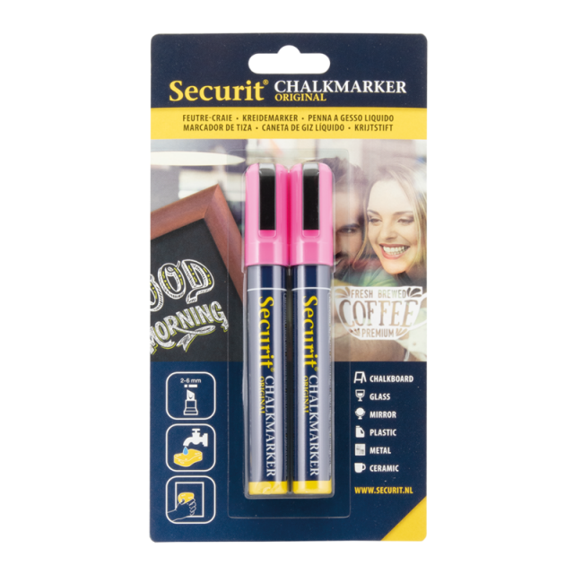 Stredný popisovač, šírka hrotu 2 - 6 mm / 2ks v balení Pink_1