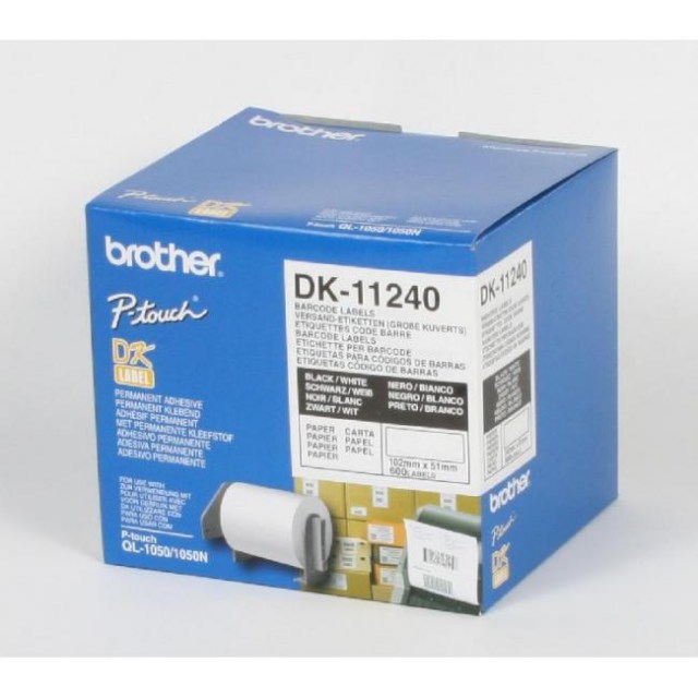Samolepiace etikety Brother QL 102x51 mm čiarové kódy biele_1
