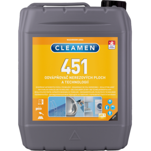 CLEAMEN 451-6KG gelový odvápňovač nerezových plôch a technologií 6kg_2