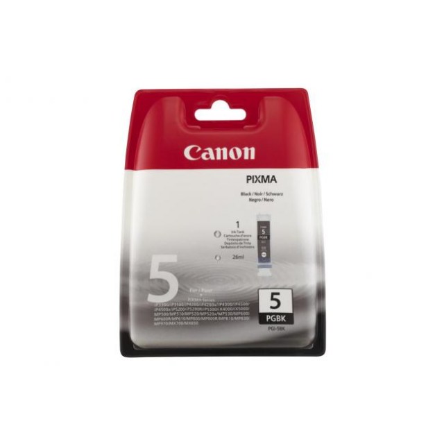 Atramentová náplň Canon PGI-5Bk pre iP 4200/4300/5200/5300/MP500/530/800 black (490 str.)_