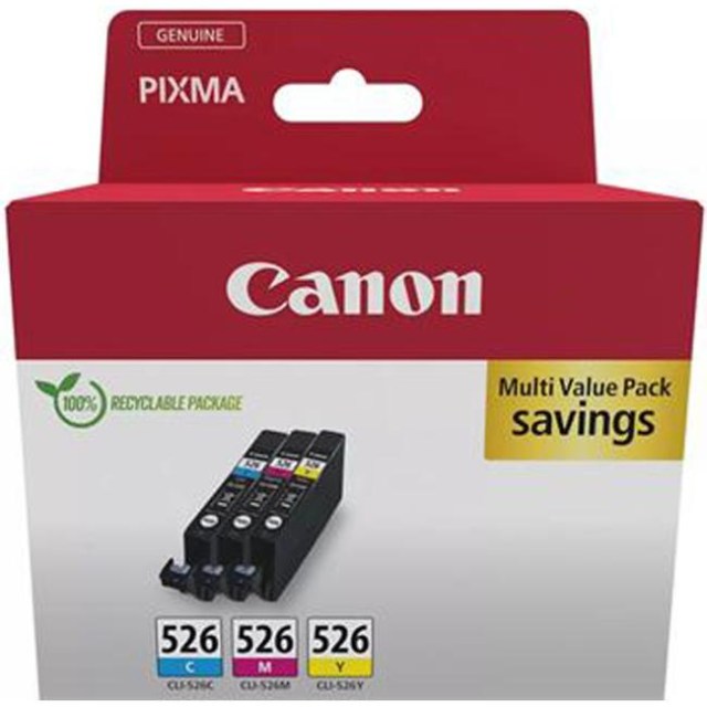 Atramentová náplň Canon CLI-526 pre MG 5150/5250/6150/8150 C/M/Y pack (3x450 str.)_1