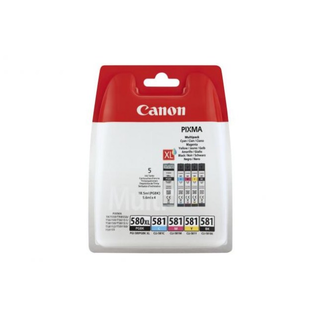 Atramentová náplň Canon CLI-581 BK/C/M/Y XXL multipack pre TS6150/TS8150/TR7550 (4*11.7 ml