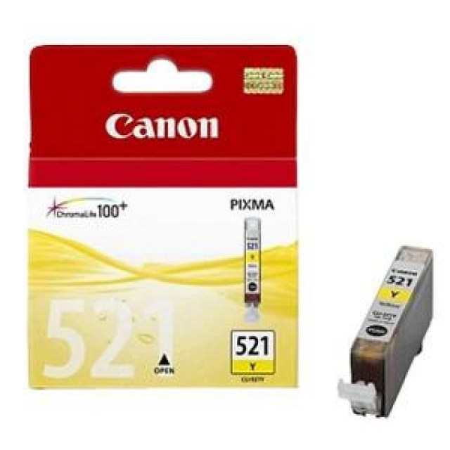 Atramentová náplň Canon CLI-521 pre MP 540/620/630/980/iP 3600/4600 yellow (460 str.)_1