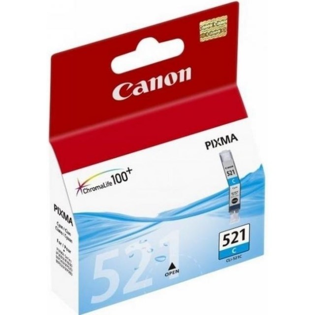 Atramentová náplň Canon CLI-521 pre pre MP 540/620/630/980/iP 3600/4600 cyan (460 str.)_1