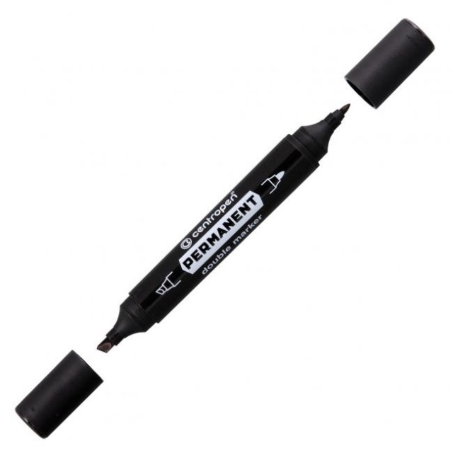 Permanentný popisovač Centropen 1666 double čierny_1