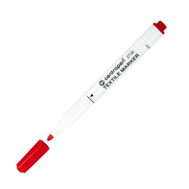 Popisovač na textil Centropen 2739 červený_1