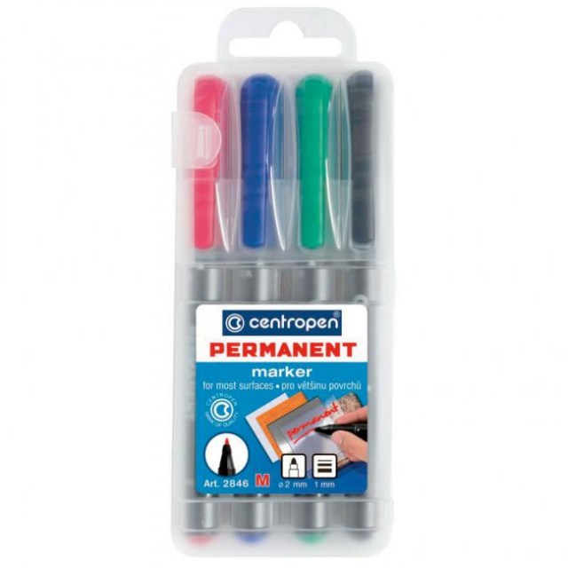 Sada permanentných popisovačov Centropen 2846/4S_1