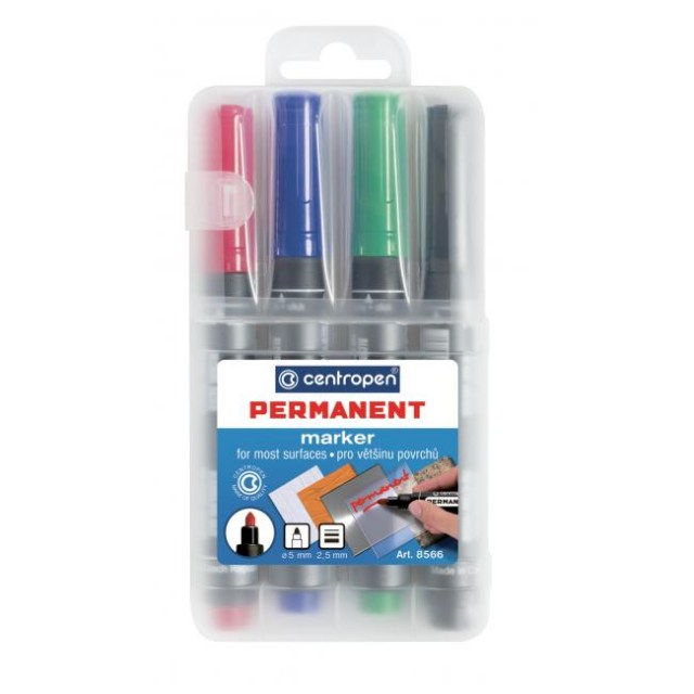 Sada permanentných popisovačov Centropen 8566/4S_1