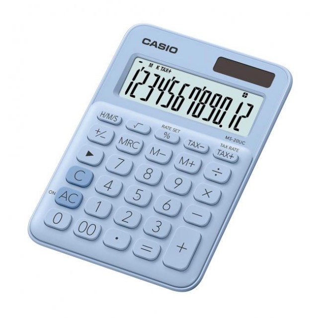 Kalkulačka CASIO MS-20UC svetlo modrá_1
