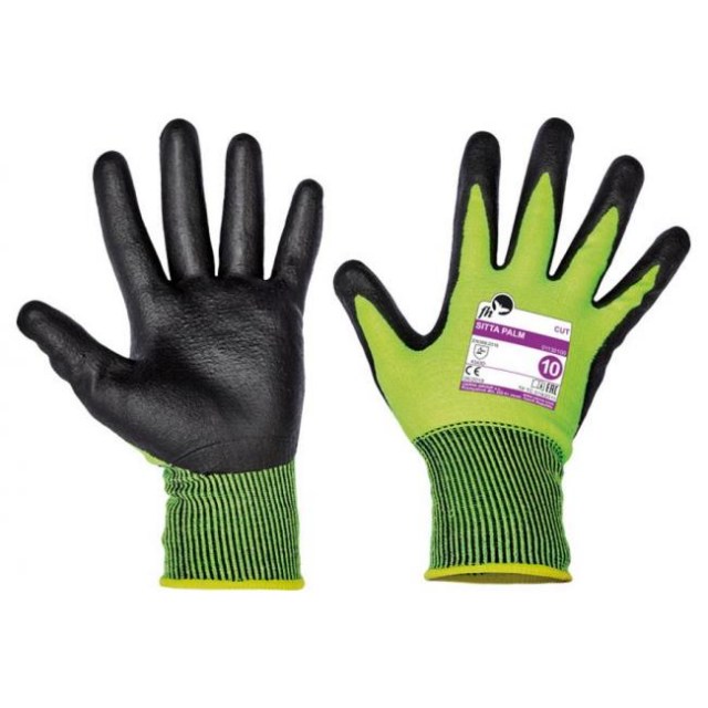 Rukavice pletené, bezšvové, nitril. SITTA PALM FH, veľ. 10/XL_1