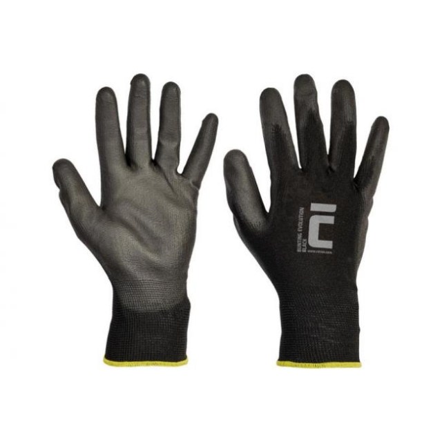 Rukavice pletené, bezšvové, polyester. Bunting Black Evolution, veľ. 6/XS_1