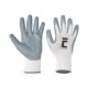 Rukavice nylon/úplet/nitril BABBLER, sivé/biele, veľ. 10/XL_1
