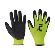 Rukavice nylonové, latexové PALAWAN, čierno/zelené, veľ. 9/L_1
