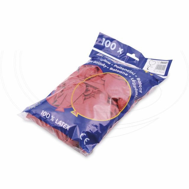 Nafukovací balónik tvar srdce červený O35cm L [100 ks]_2