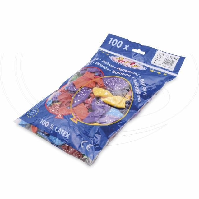 Nafukovací balónik Hviezdy farebný mix O30cm L [100 ks]_2