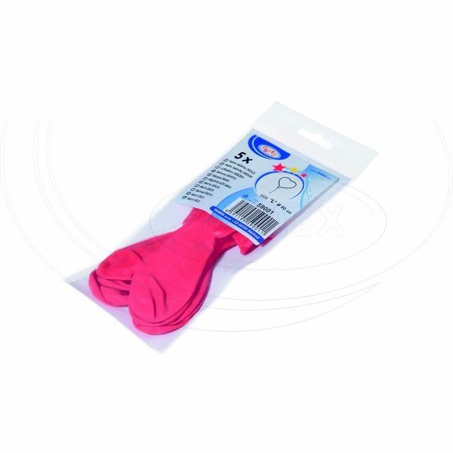 Nafukovací balónik tvar srdce červený O35cm L [5 ks]_2