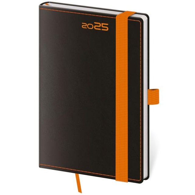 Diár BLACK ORANGE týždenný vreckový A6 9x14cm 2026_1
