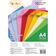 Farebný papier Gimboo A4 100 listov 80g 10 neónových farieb_1