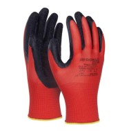 Rukavice pletené, polomáčané DONAU SAFETY Super Latex kat. II červené veľ. 9_1