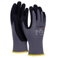 Rukavice pletené, polomáčané DONAU SAFETY Flex, kat. II šedé veľ. 10_1