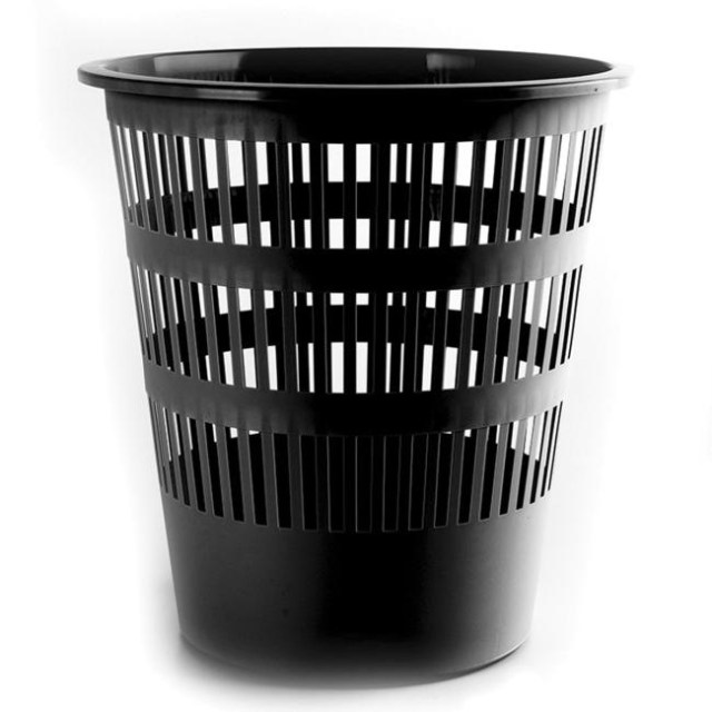 Kôš plastový rebrovaný 12l čierny_1