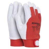 Rukavice pracovné kombinované DONAU SAFETY bielo-červené veľ. 10/XL_1