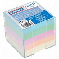 Bloček kocka nelepená 83x83x75mm pastelové farby číra škatuľka_1