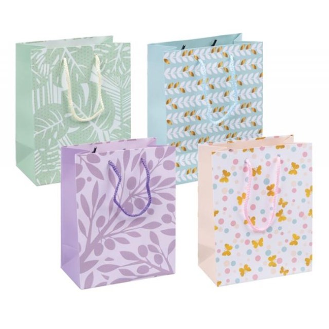 Darčeková taška DONAU HOME, laminovaná, 18x23x10cm, celoročná, šnúrka, mix motívov bez mož