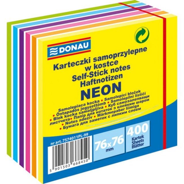 Bloček Donau 6 neonových farieb 76x76mm 400l_1