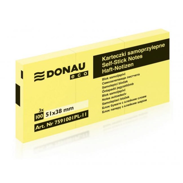 Bloček Donau ECO žltý 38x51mm /3x100_1