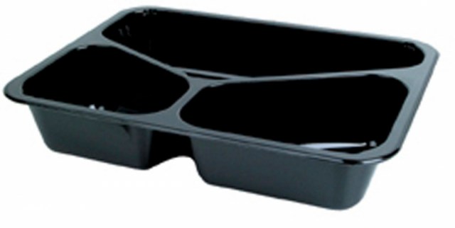 Duni menu krabička 3-dielna Black - CPET, 225x175x43 mm [300 ks]_1