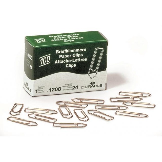 Spisové spony DURABLE 32mm medené 100ks_1