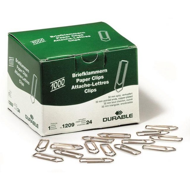 Spisové spony DURABLE 32mm medené 1000ks_1